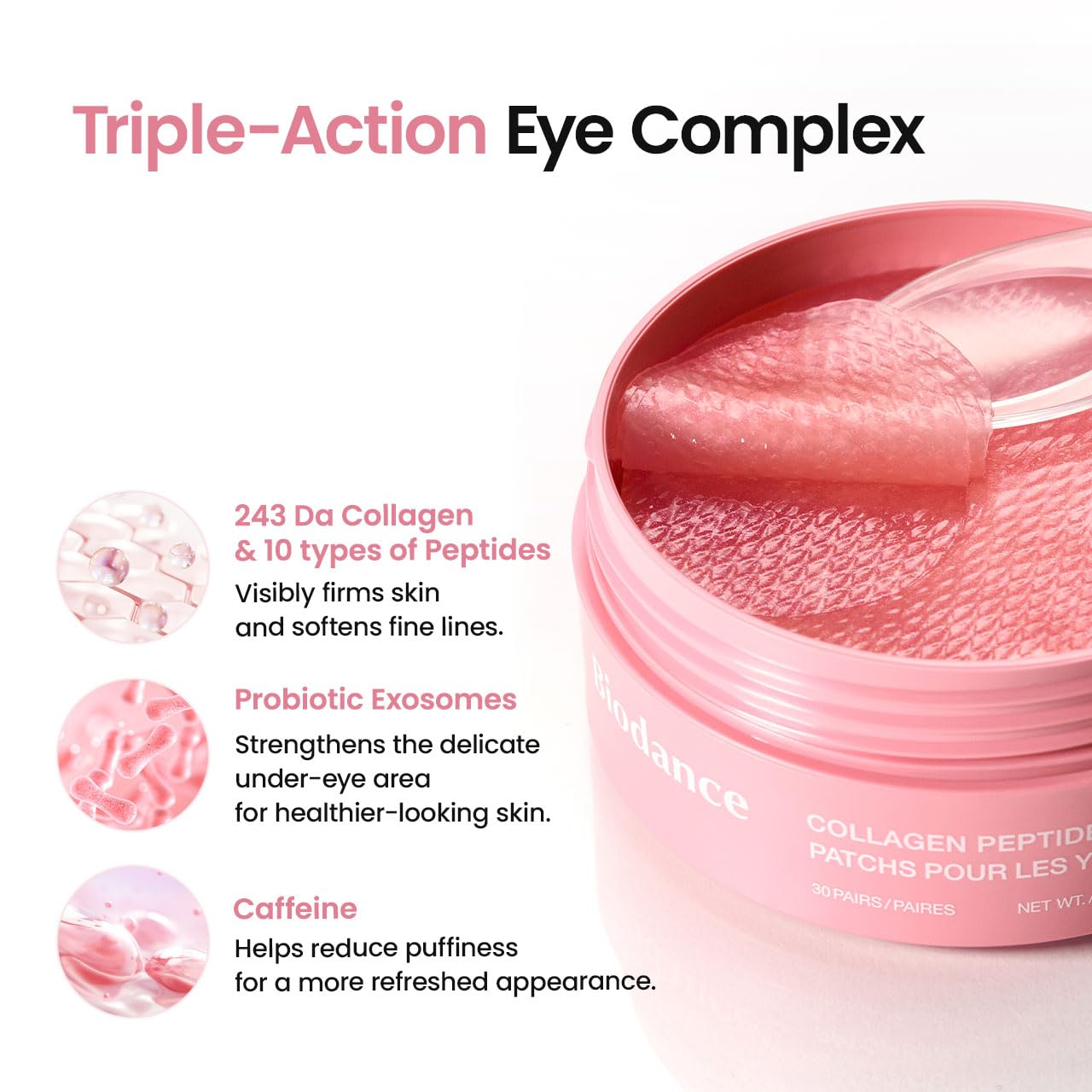 BIODANCE Collagen Peptide Eye Patches, Anti Wrinkle & Smile Line Patches for Face, Under Eye Mask for Fine Lines & Eye Bags, Travel Essentials & Self Care Gifts for Women, Korean Skin Care (60 Count) - Image 6