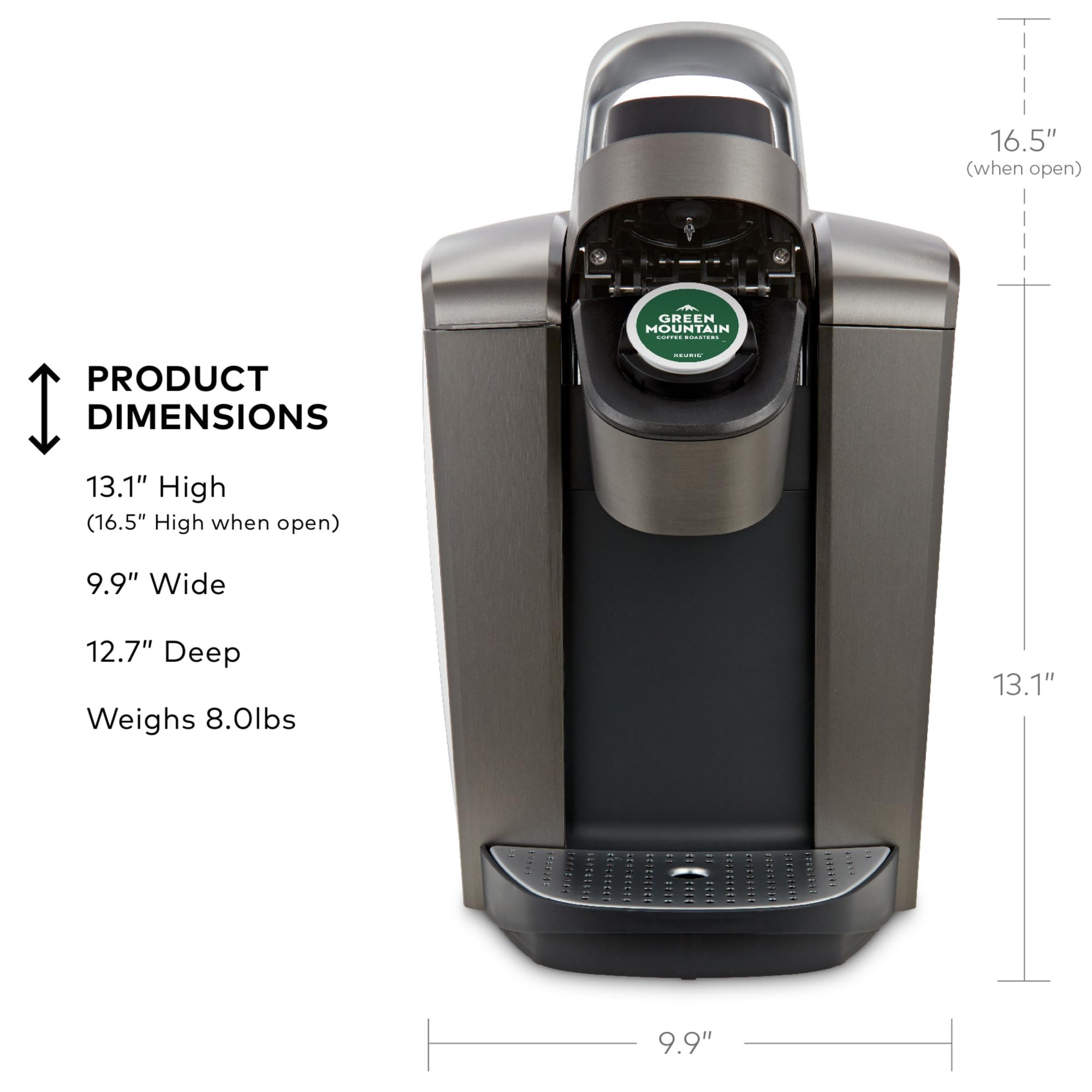 Keurig K-Elite Single Serve K-Cup Pod Coffee Maker, with Strength and Temperature Control, Iced Coffee Capability, 8 to 12oz Brew Size, Programmable, Brushed Slate - Image 7