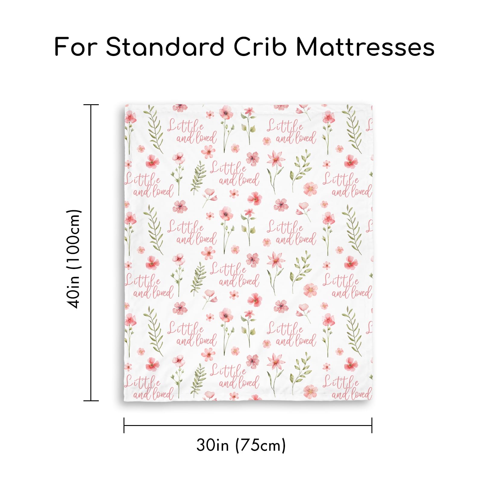 CIVARUA KIDS Floral Baby Blankets for Girls - Super Soft Nursery Minky Blanket, Newborn Baby Blanket with Double Layer Dotted Backing, Pink Lightweight Bed Throw Blanket, 30 x 40 Inch - Image 7