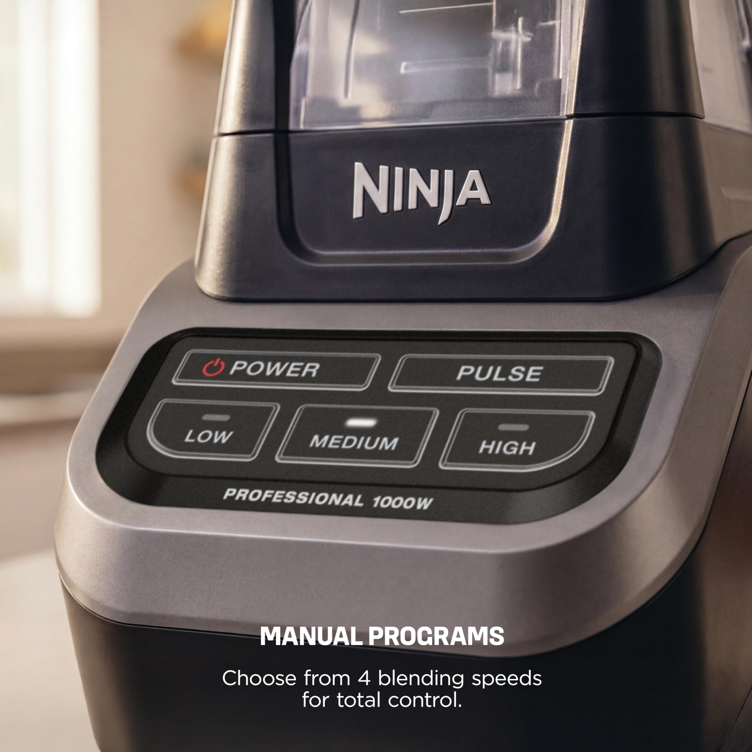 Ninja Professional Blender | Smoothie Blending, Drink Mixer, Grinder, Ice Crusher, Frozen Fruit Blending | 1000W Power, Total Crushing Technology, XL 72-oz. Pitcher | Black & Grey | BL610 - Image 5