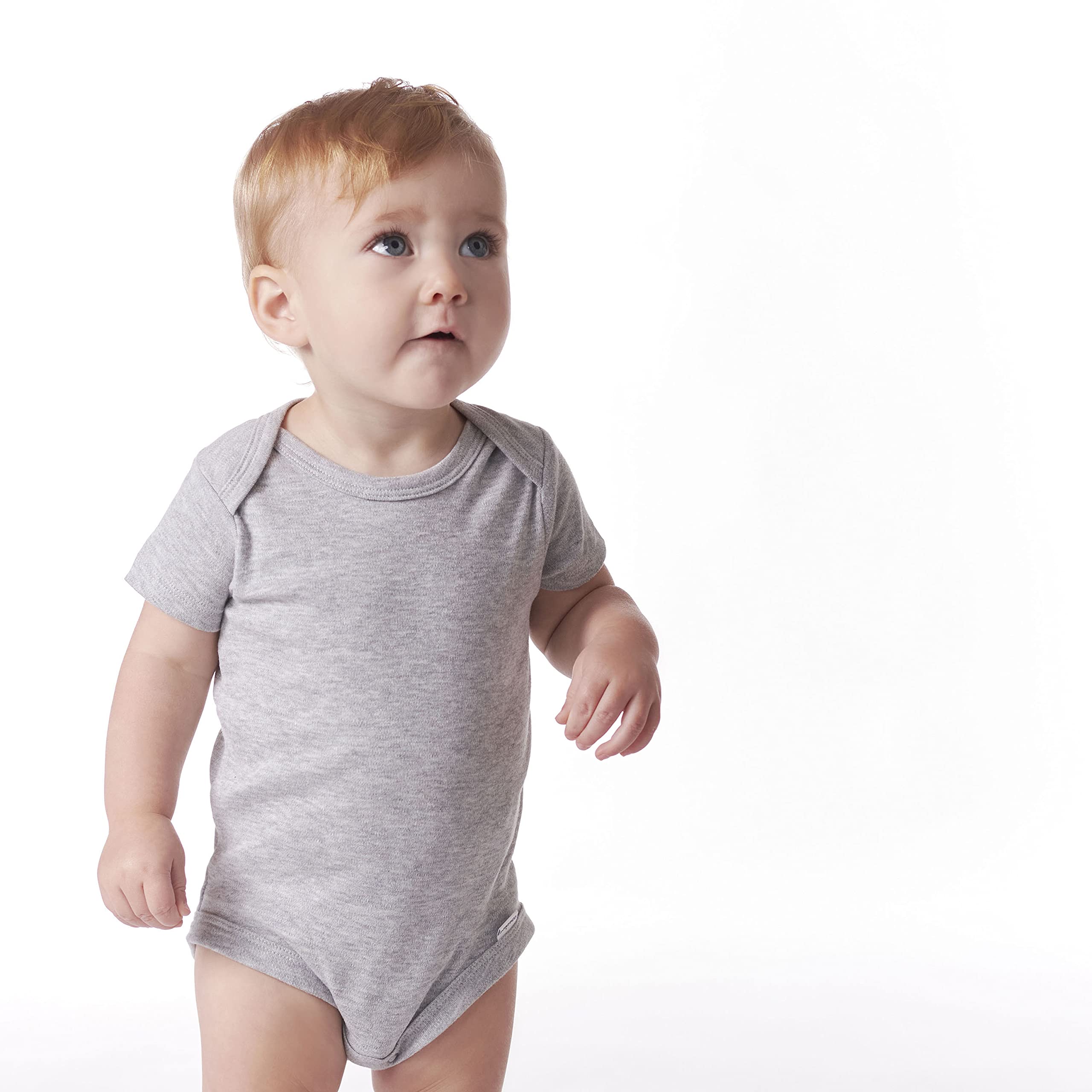 Gerber Baby 5-Pack Solid Onesies Bodysuits, Gray, 0-3 Months - Image 4