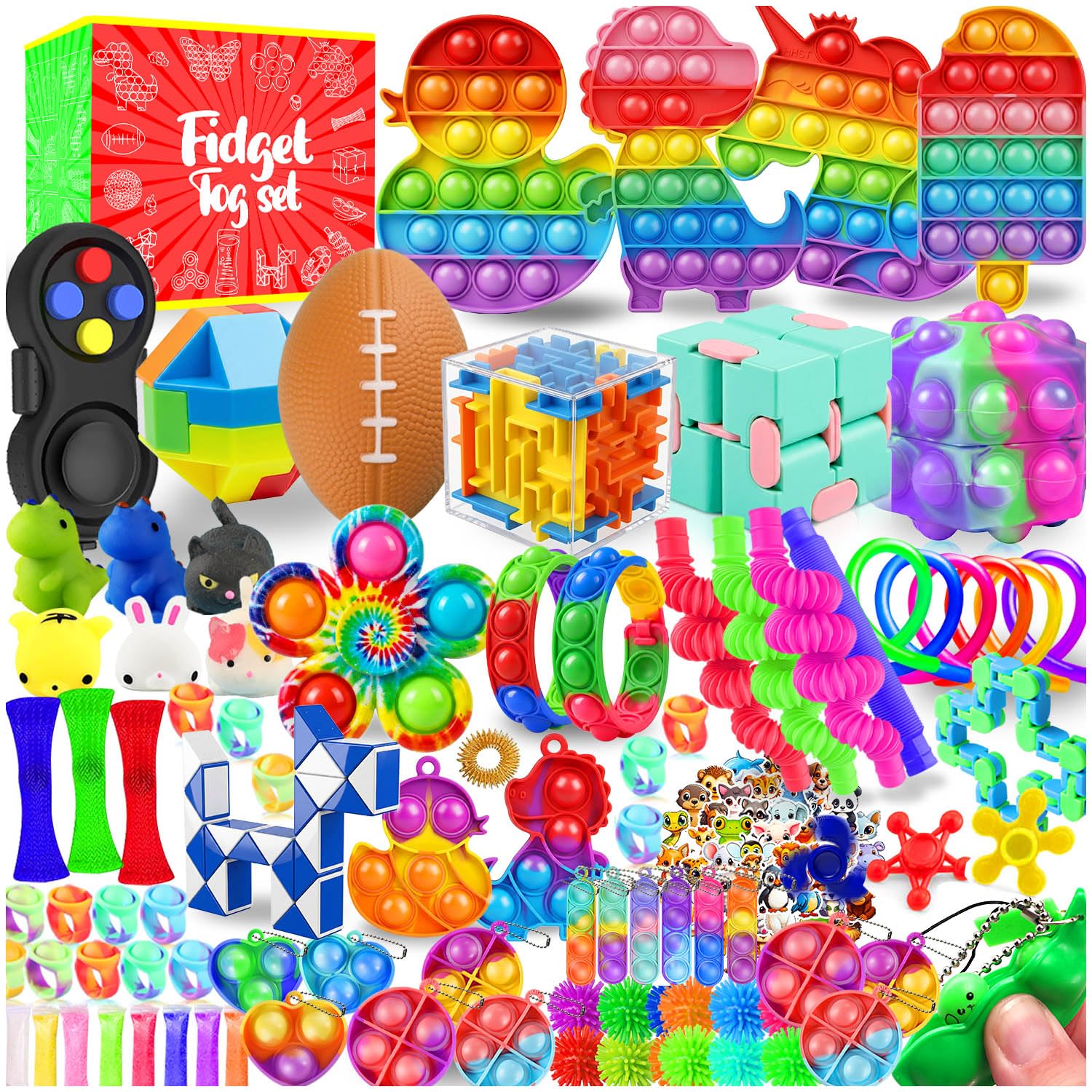 Fidget Toys, 160 Pack Party Favors for Kids 8-12 4-8, Sensory Toys Bulk Autism Autistic, Treasure Box Toys for Classroom, Stocking Stuffers, Goodie Bag Stuffers, Christmas Birthday Gifts Prizes - Image 5