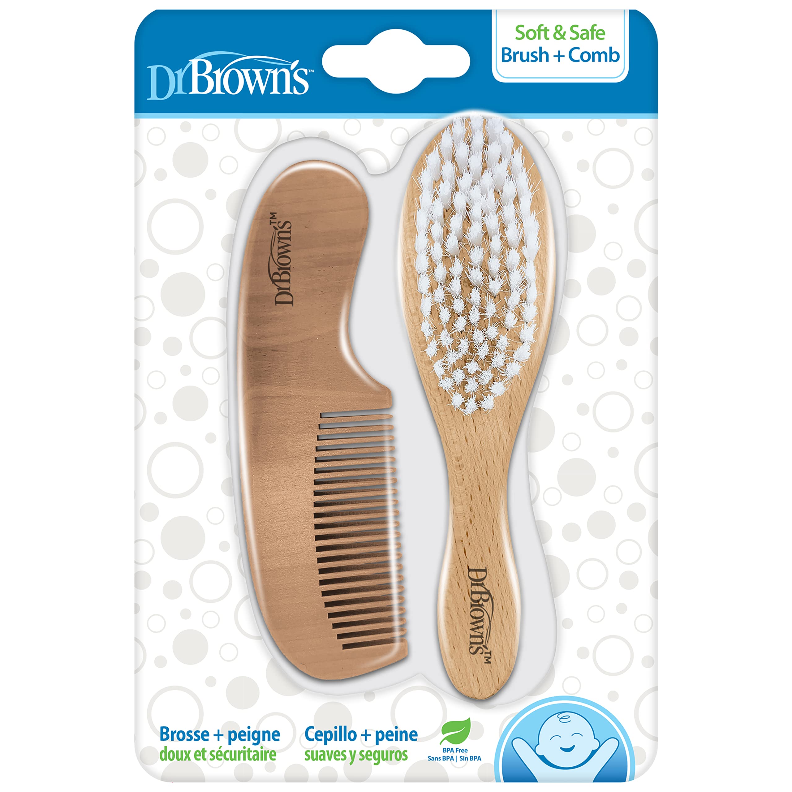 Dr. Brown’s Soft and Safe Baby Brush + Comb